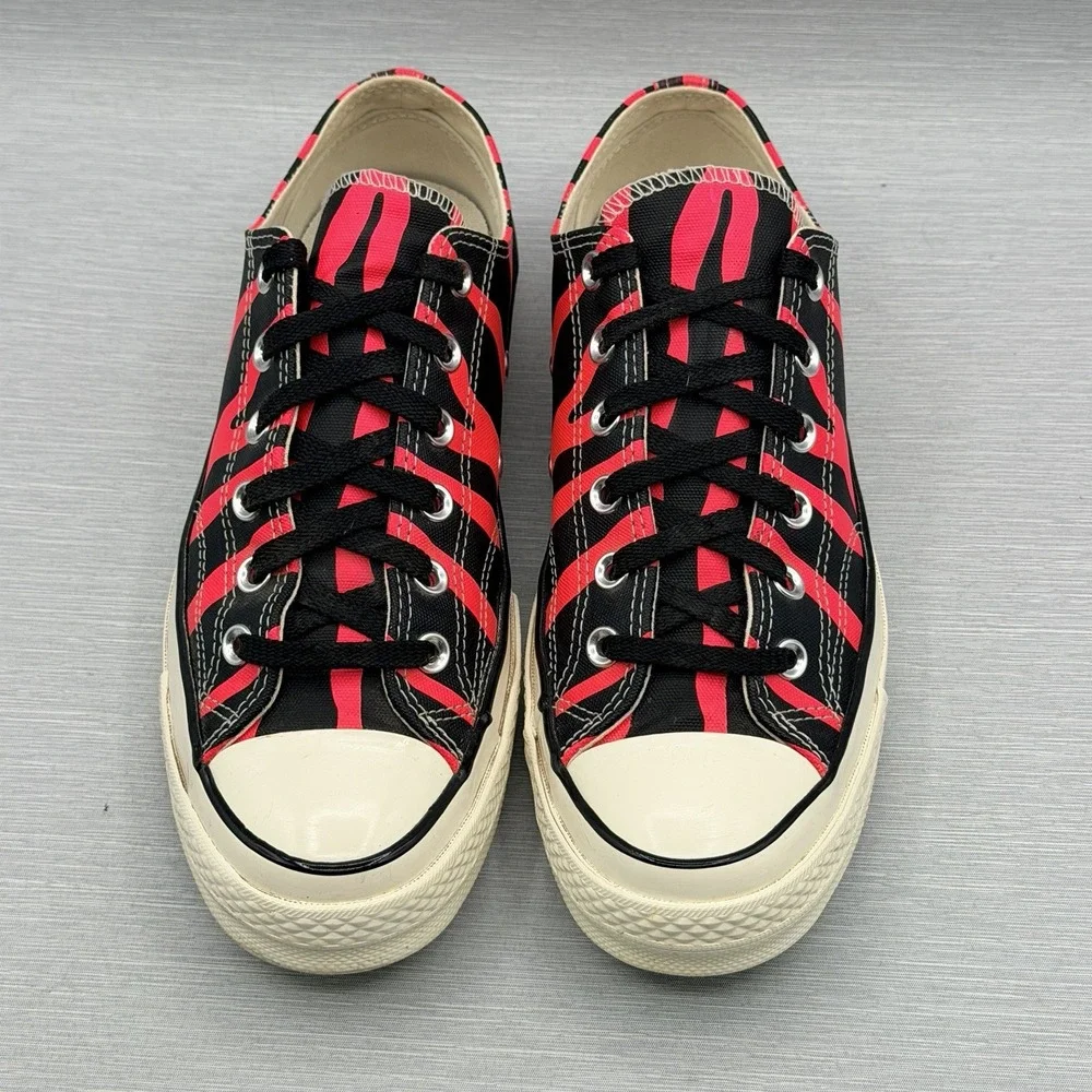 Converse Chuck 70 Men's 10 Black Zebra Print Low Top Sneakers Red A04516C